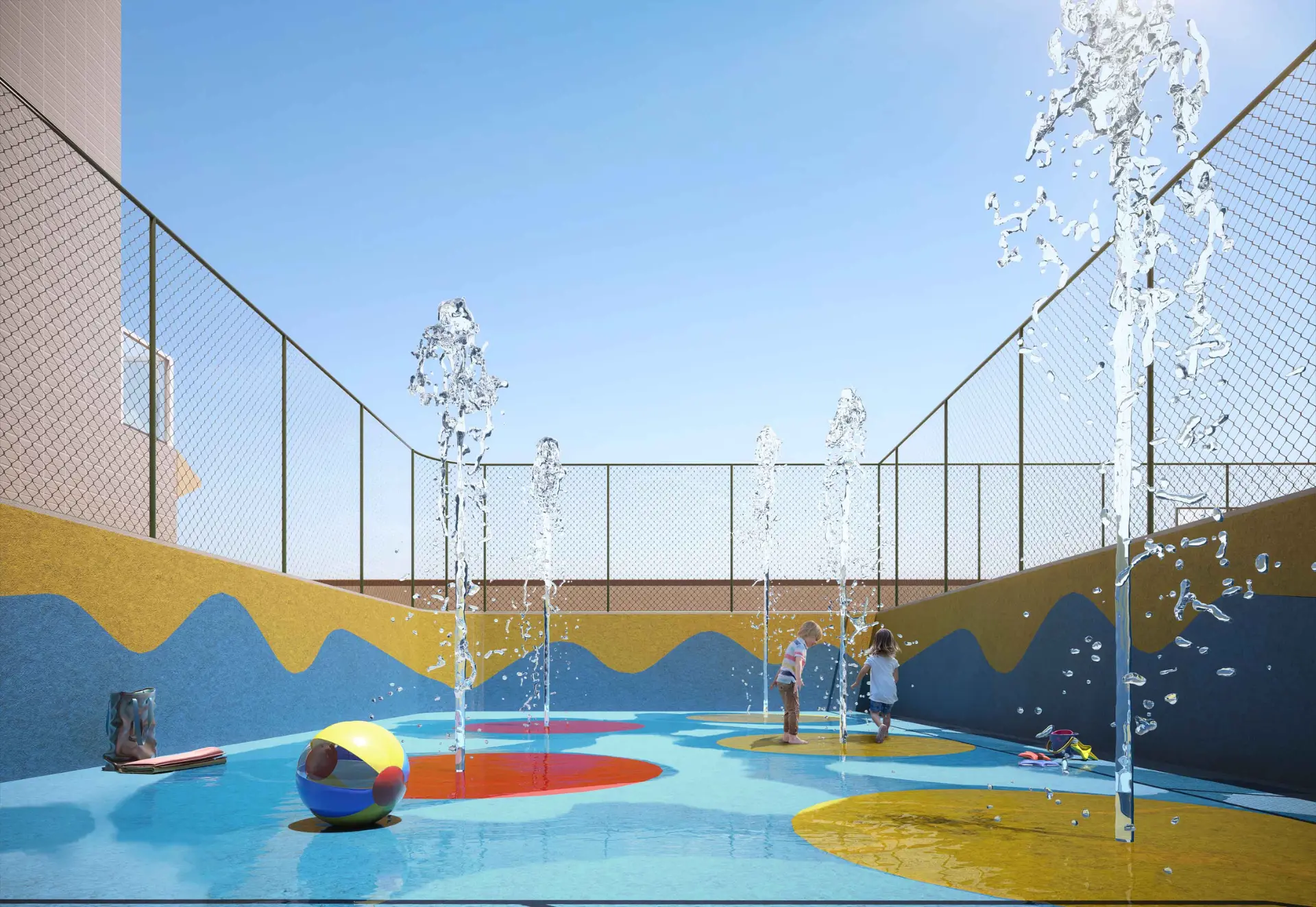 Playground molhado do Espaço Colônia de Férias